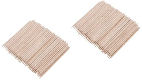 HAPINARY 200piezas Palitos De Madera Naranja Para Manicura y Empujadores De Cutículas Herramientas De Uñas Multifuncionales Para Limpiar y Retirar Esmalte