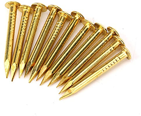 Chiodo in Ottone, 100 Pezzi Chiodo a Testa Tonda Accessori Hardware per Cerniere per Mobili in Ottone 10mm/15mm/18mm/22mm, per Specchietti per Cornici Sospese, Accessori (22 mm