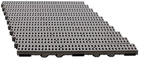 ScarMaxx 10m Canaletta scolo Acqua piovana A15 Altezza 60 mm - Griglia scolo Acqua piovana Set Completo 13 x 1000 x 6 cm Classico Grigio