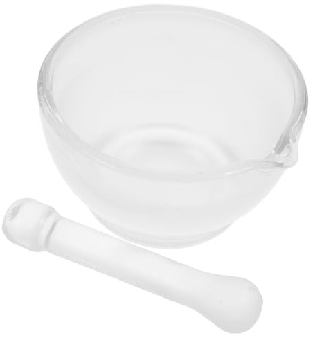 FOMIYES Mortero De Vidrio Para Triturar Medicamentos Tazón De Molienda De Cocina Herramientas De Laboratorio Mortero De Vidrio Para Condimentos