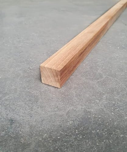 BioMaderas Tige en bois de teck, continue, FSC, 100 % de largeur, 30 mm de large, 30 mm d'épaisseur (140 cm de longueur)