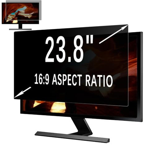 MoSuul Monitor Blickschutzfilter 23.8 Zoll 16:9, Computer & Desktop Privacy Filter, Anti-Spy Blickschutzfolie Anti-Blaulicht und Blendschutz für 23.8 Monitor