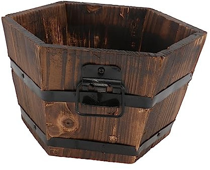 CIMAXIC Pot De Fleurs en Bois Massif pour Plantes Décoration De Jardin Pot De Balcon Résistant Aux Intempéries