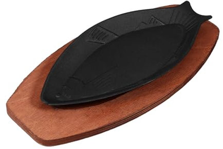 Sartén para Freír Pescado de Hierro Fundido 33, 5x16, 5cm para Cocina