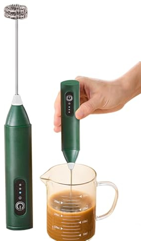 Milk Frother Handheld - Drink Mixer - Whisk Frother | ABS Stainless Steel Electric Milk Foam Maker | 2.7cm Hand Drink Mixer for Coffee, Hot Chocolate, Cream and Cappuccino