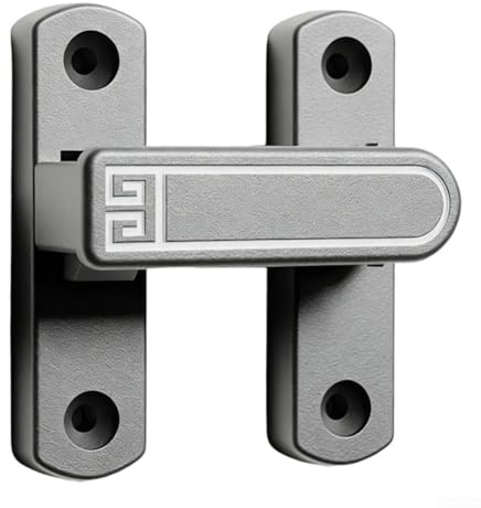 Serratura regolabile in lega di zinco, serratura posizionabile con luce notturna, per armadi, finestre, armadi per liquori, recinzione/cancello in legno (grigio)