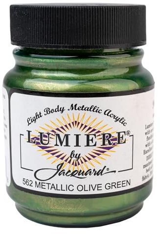 Jacquard Lumiere Paint Met Olive Green 2.25Oz
