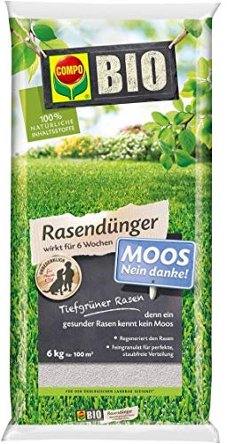 COMPO BIO Rasendünger Moos - Nein danke! 6 kg für 100 m²