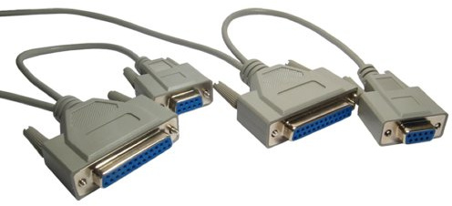 kenable 2,5 m DB9 DB25 Serie Données Transfer null Modem câble [2.5 mètre]