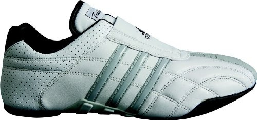 Adidas Taekwondo AdiLux Shoe White with Grey Stripes