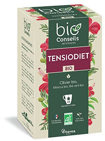 BioConseils Nature & Santé Bio Équitable Tensiodiet Infusion Boissons Vertes 20 Sachets