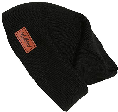 Nebelkind Unisex Beanie Classy Lederpatch Strickmütze One Size Versch. Farben