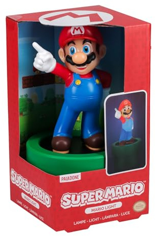 Super Mario Figurenlicht - Offiziell lizenziertes Nintendo-Merchandise mit Mario, Home- & Office-Deko, Geschenk für Retro-Gamer, Batteriebetrieben