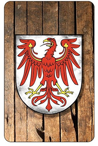 Cadora Magnetschild Kühlschrankmagnet Wappen Brandenburg Shabby chic abgenutzt Used Look