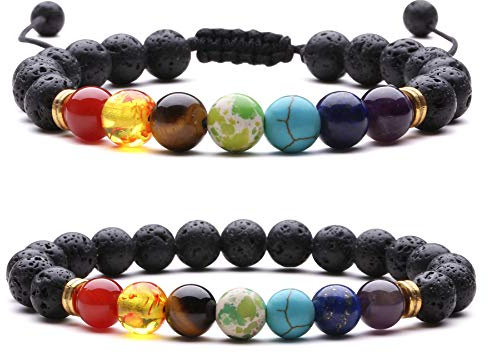 Chakra Armband Echte Steine Chakra Armband Perlenarmband Herren Perlenarmband Damen Armband Damen Perlen Armband Frauen Naturstein Edelstein Armband Damen Armbänder Perlen Heilsteine Armband Perlen