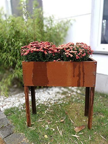 Zen Man Edelrost Garten Pflanzschale Blumentopf aus Metall Rost Handarbeit (032001-1 : 35 * 90*H105cm)