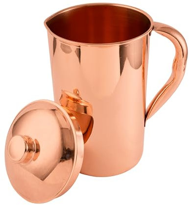 2activelife Handmade Drinking Water Copper Pitcher for Ayurveda Health Benefits | Traditional Copper Pitcher for Drinking and Serving Water in Daily Use (54 fl Oz)