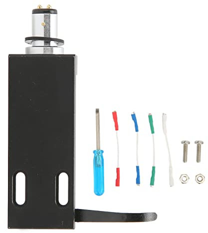 ciciglow Testina a Cartuccia, Lega di Alluminio Lega di Alluminio Kit di Testina Fono per DJ Attrezzature e Accessori Professionali per Giradischi Fonografo Porta Testina per la Maggior