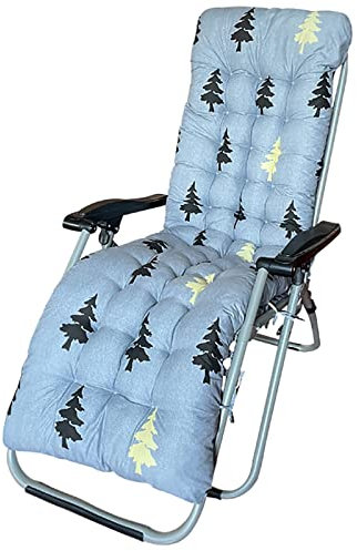 Deckchair Auflage 48 * 170cm, Sonnenliege Kissen Polster Verdicken 8 cm Gepolstertes rutschfest Gartenliegen Auflagen für Gartenstuhl & Gartenliege (Color : Style2)