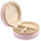 Casiwaft Mini portagioielli da viaggio in velluto, portagioie da viaggio organizer per ragazze e donne, portagioielli piccoli per anelli, orecchini, collane, bracciali, Rosa
