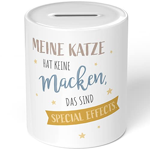 JUNIWORDS Spardose Sparbüchse, Meine Katze hat Keine Macken das sind Special Effects (1008639)