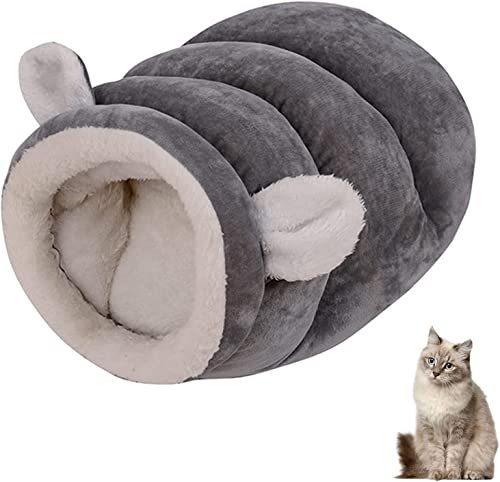 OLOTU Bequemes, Flauschiges Kuschel-Katzenbett, Schlafsack, wärmende Haustier-Schlafzone, gemütliches Bett, Katzenhöhle mit Ohrenhöhle, großes, waschbares Nest für Welpen
