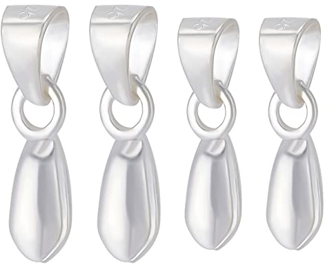 Beebeecraft 6 Stück 2 Größen Pinch Bails Verschluss 925 Sterling Silber Ice Pick Pinch Bails Dangle Charms Anhänger Verbinder Für Halskette Schmuckherstellung