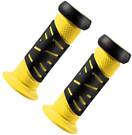 rockible Manopole per Manubrio da Bicicletta per Bambini Manopole di Ricambio per Manubrio da Bicicletta, Impugnature per Biciclette Portatili Comode da Manegg, Giallo