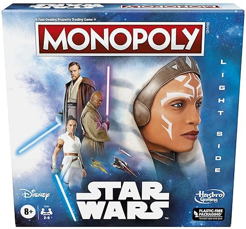 Monopoly Hasbro Gaming Star-Wars-Brettspiel für Familien und Kinder ab 8 Jahren, Star-Wars-Jedi-Spiel für 2–6 Spieler, Medium