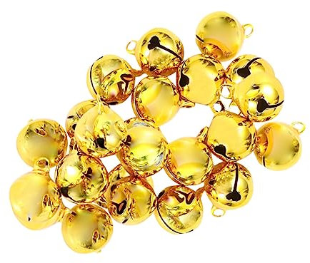 Lurrose 100stücke Goldene Galvanisierte Weihnachtsglöckchen Kupferglöckchen Als Schmuckzubehör Für Bastelarbeiten Wandbehänge Geschenkverpackungen Und Dekoration