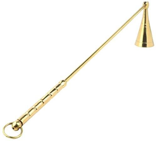 Needzo Kerzenlöscher, Messing-Dochtlöscher mit langem Griff, Heimdekoration und Kegelzubehör, 34 x 2,5 cm