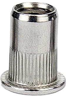 CHATROOM 5/20 Stücke 304 Edelstahl Kohlenstoffstahl Aluminium Flachkopf Blindnietmutter M3 M4 M5 M6 M8 Einsatz Nutsert for Schraubbolzen (Color : 304 stainles Steel, Size : 10pcs M8)