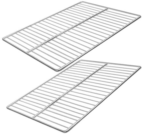 KEESHA BBQ Grill Mesh Metall Edelstahl Grillroste Ersatz – Grillgitter Drahtgeflecht, Multifunktionales Kochnetz für Outdoor-Grill, 2 Stück (39,5 x 28,9 cm)
