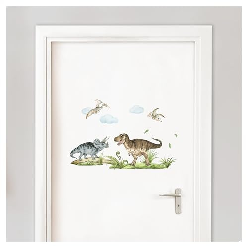 Little Deco Türsticker Dinosaurier und Wunschname DL5057 ohne Name/Without Name