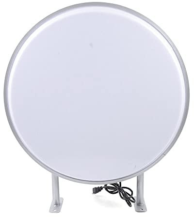 TaNeHaKi LED Leuchtkasten Doppelseitig Rund 60cm Doppelseitige Leuchtkasten Leuchtschild Rund LED Lichtbox LED Werbeschild Beleuchtung Lichtwerbung für Restaurants Geschäfte