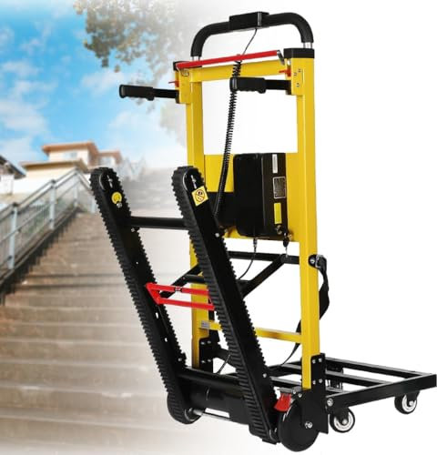 HZWJD Scalatore Elettrico,Scalatore Elettrico Cingolato,Montascale,Carrello Della Spesa,Carrello Manuale Pieghevole,Lega Di Alluminio,Carico 200Kg/441 Libbre A