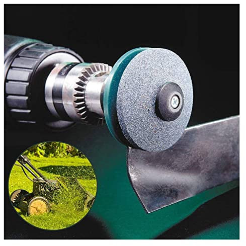 YQVEOT Grasschneider, Rasentrimmer, Heckenschere 50 mm schnelle Rasenmäher-Schärfgeräte, Rasenmäher-Messerschärfer, universelles Schleifen, Drehbohrer, Kerbe für Garten- und Rasenpflege