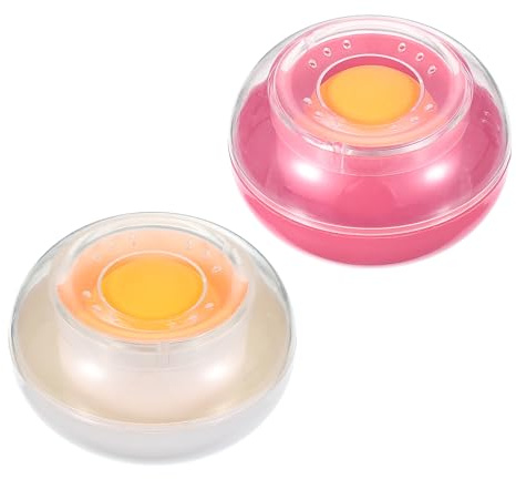 PATIKIL Umidificatore Punta Dita, 2 Pz 3 Plastica Riutilizzabile Antiscivolo Umidificatore per Dita per Carte Bancarie Fatture Documenti Conteggio, Rosa/Bianco