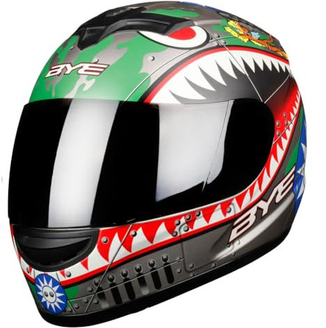 Ganzjahres-Sportmotorrad Motorrad Ganzjahres-Retro-Vollvisierhelme für Sturzhelme für Motorräder Liebhaber Motorradhelm Herren ABS Leichtes und bequemes abnehmbares Innenfutter