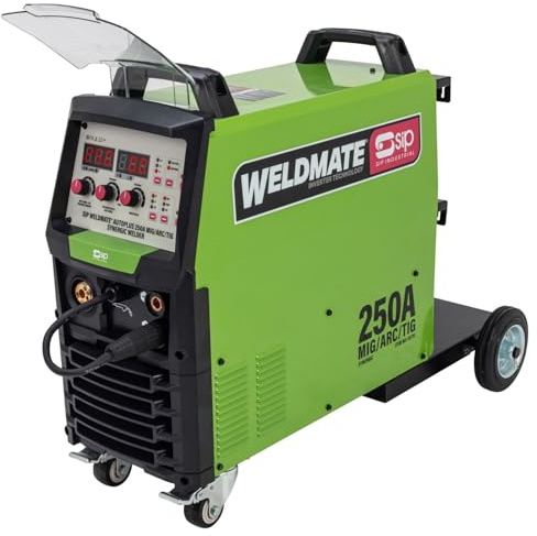 SIP WELDMATE AUTOPLUS MIG Welder 250A 3-in-1 MIG/ARC/TIG Synergic Inverter Portable Welding Machine
