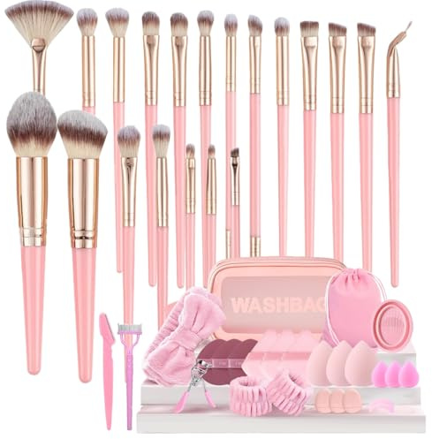 GZIXBDA 48 Pcs Makeup Brush Set, Makeup Brushes Set for Beginner