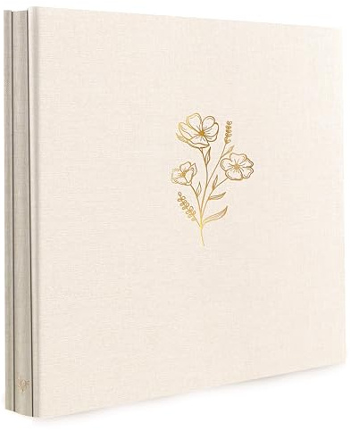 Holoary Photo Album 4x6 600 Photos 5 Pictures Per Page, 600 Pockets 4”x6” Picture Album, Linen Fabric Cover Big Picture Book for Photos, 4x6 Photo Albums for Family Weddings Travel Memories(Beige)