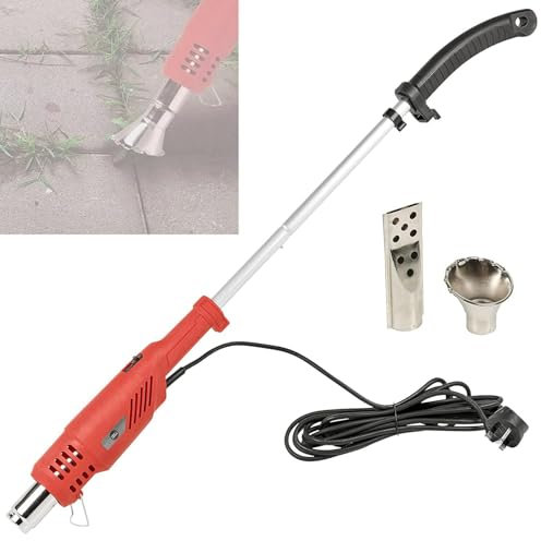 Bruciatore elettrico for erba, bruciatore termico elettrico for erbacce da 2000 W, diserbante a fiamma da 500 l/min e soffiatore d'aria for barbecue con 2 ugelli, diserbante da 60-650 °C for giardino