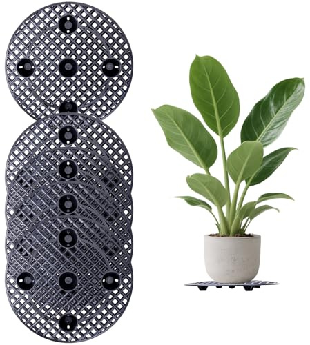 5 Pcs Rete Di Drenaggio,Tappetini Per Vaso,Sottopentola Per Piante In Vaso,Griglia Per Vaso Da Fiori Inferiore, Rete Rotonda Per Vaso Di Piante Tappetino, Funzioni Di Ventilazione e Drenaggio (20CM)