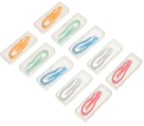 BELLIFFY 10 ensembles Kit Outils Portables Pince et pour Retirer Lentilles de Contact Souples Accessoire et Compact pour Voyage et Usage Quotidien Matériau Sûr sans Dommage Aux Lentilles