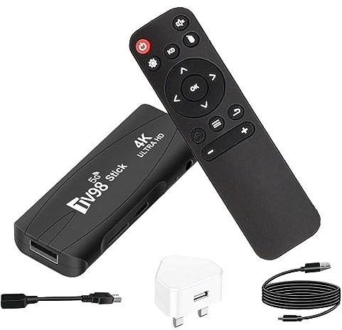 Ujjdwiurgh 1 PCS TV98 1G+8G Android 12.1 2.4G 5G WiFi Android Smart TV BOX (UK Plug)
