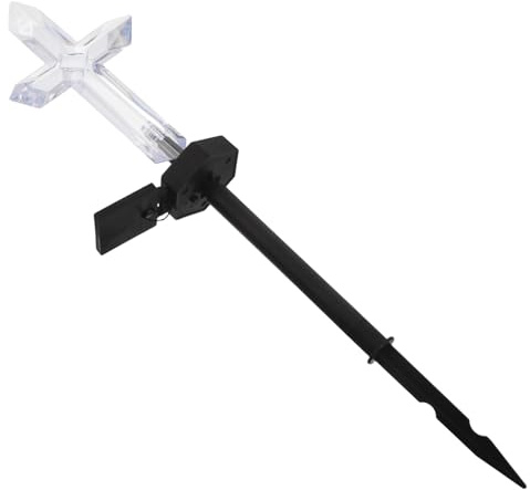 ifundom Lampe Solaire Croix pour Cimetière Étanche Changement de Couleur Automatique Éclairage LED pour Décoration de Tombe et Jardin Extérieur Éclairage Solaire Commémoratif sans Fil