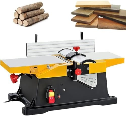 Benchtop Planer Thicknesser, Portable Electric Jointer Planer for Efficient Wood Cutting & Thickness Adjustment