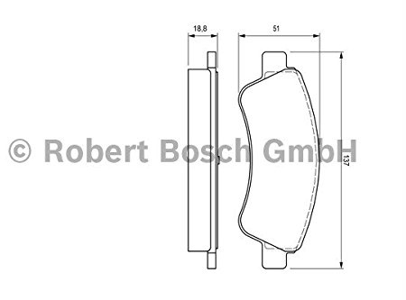 Bosch 0986424571 Garniture de frein