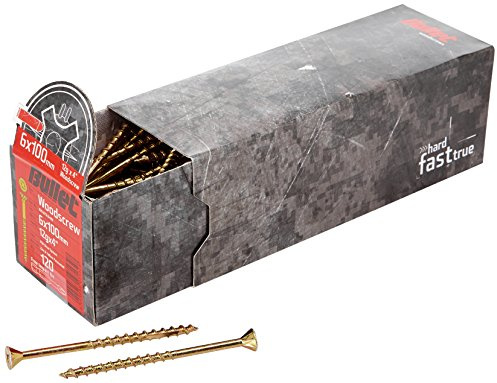 Bullet Lot de 120 vis à bois 6,0 x 100 mm